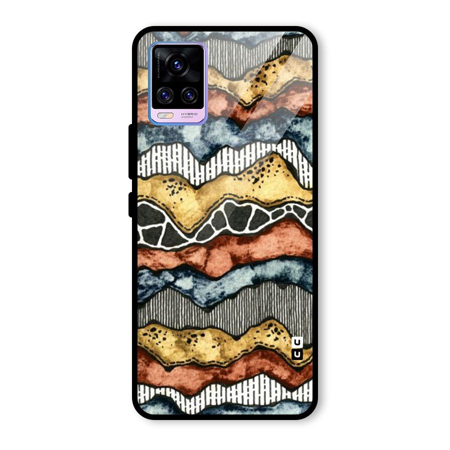 Best Texture Pattern Glass Back Case for Vivo V20 Pro