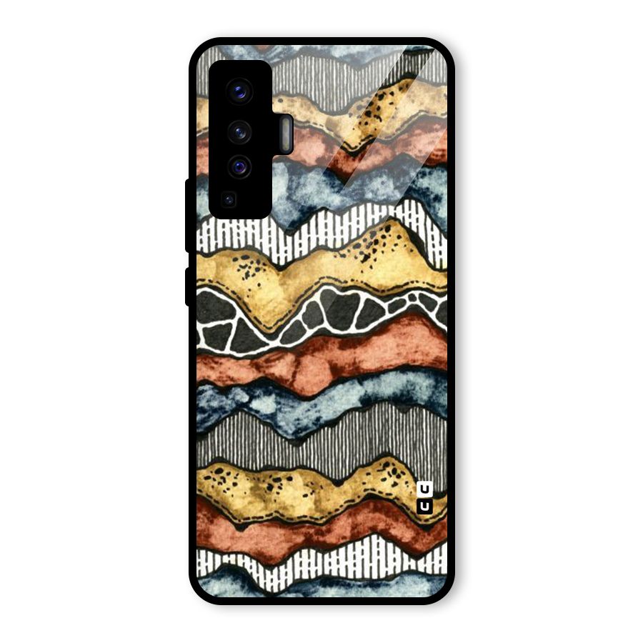 Best Texture Pattern Glass Back Case for Vivo X50