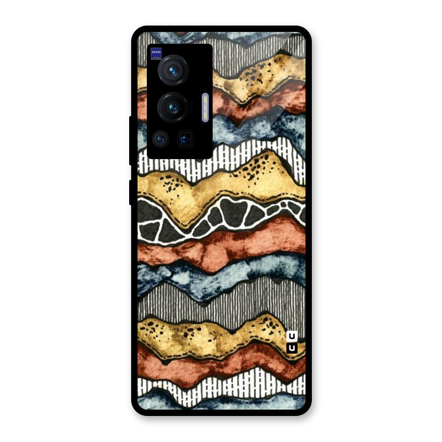 Best Texture Pattern Glass Back Case for Vivo X70 Pro
