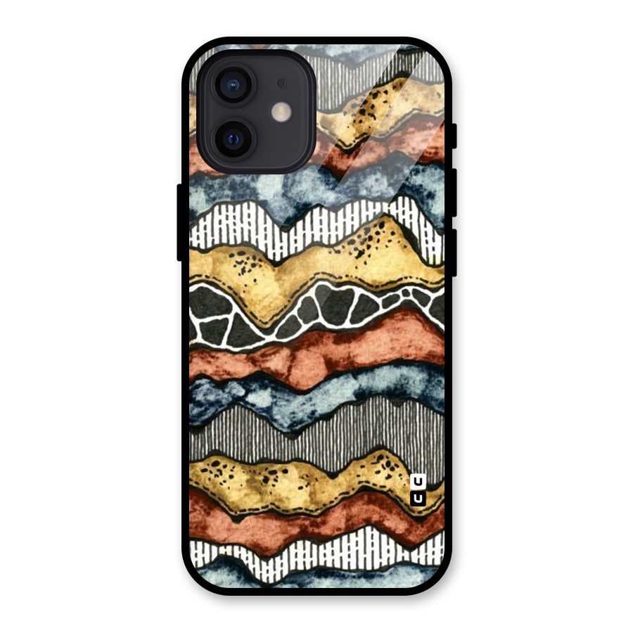 Best Texture Pattern Glass Back Case for iPhone 12