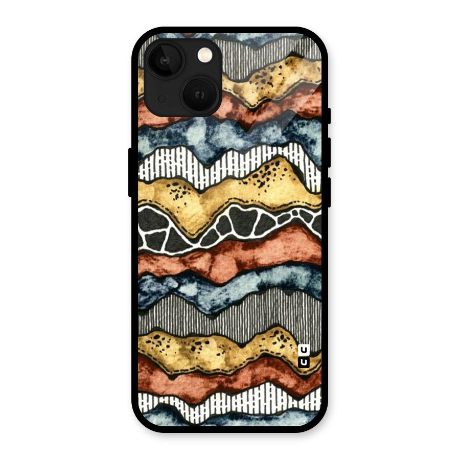 Best Texture Pattern Glass Back Case for iPhone 13