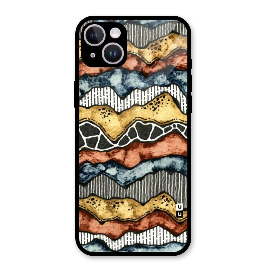 Best Texture Pattern Glass Back Case for iPhone 14 Plus