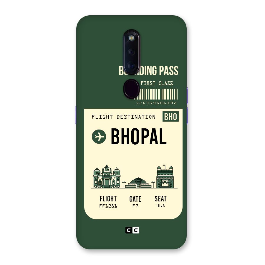Bhopal Boarding Pass Back Case for Oppo F11 Pro