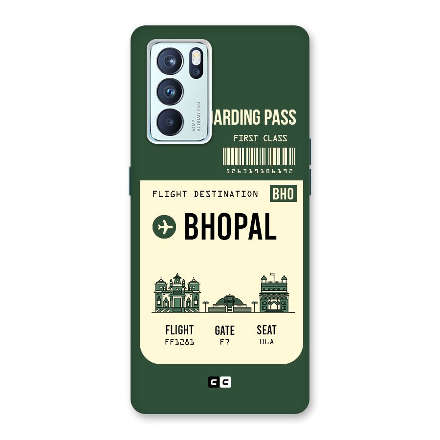 Bhopal Boarding Pass Back Case for Oppo Reno6 Pro 5G