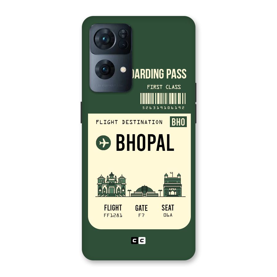 Bhopal Boarding Pass Back Case for Oppo Reno7 Pro 5G