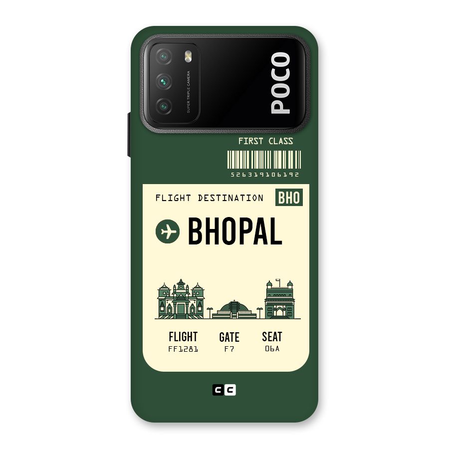 Bhopal Boarding Pass Back Case for Poco M3