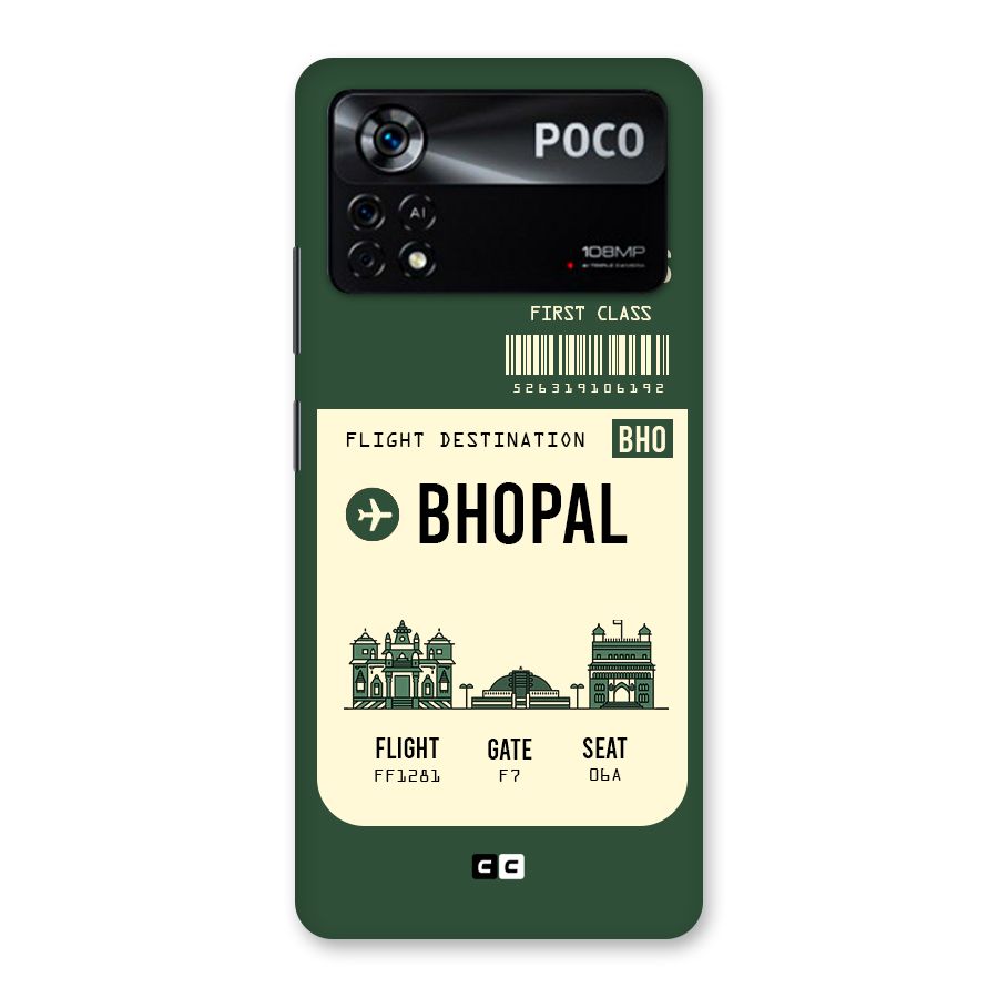 Bhopal Boarding Pass Back Case for Poco X4 Pro 5G