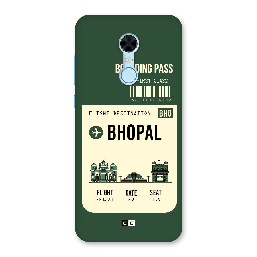 Bhopal Boarding Pass Back Case for Redmi Note 5