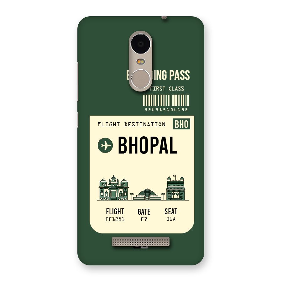 Bhopal Boarding Pass Back Case for Xiaomi Redmi Note 3