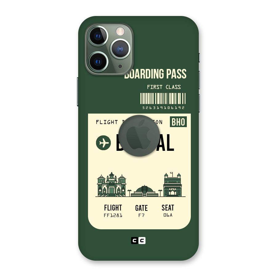 Bhopal Boarding Pass Back Case for iPhone 11 Pro Logo  Cut