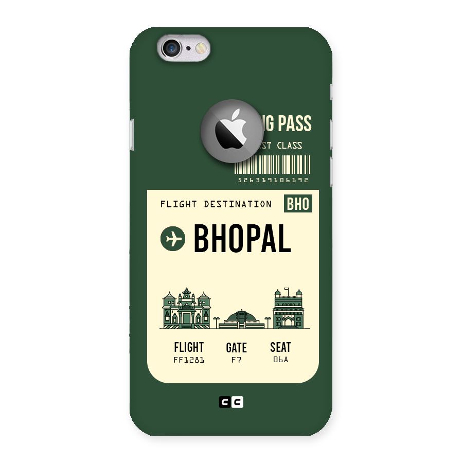 Bhopal Boarding Pass Back Case for iPhone 6 Logo Cut