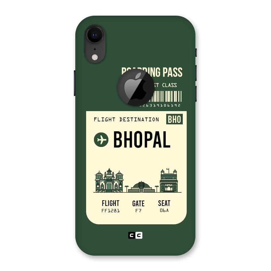 Bhopal Boarding Pass Back Case for iPhone XR Logo Cut