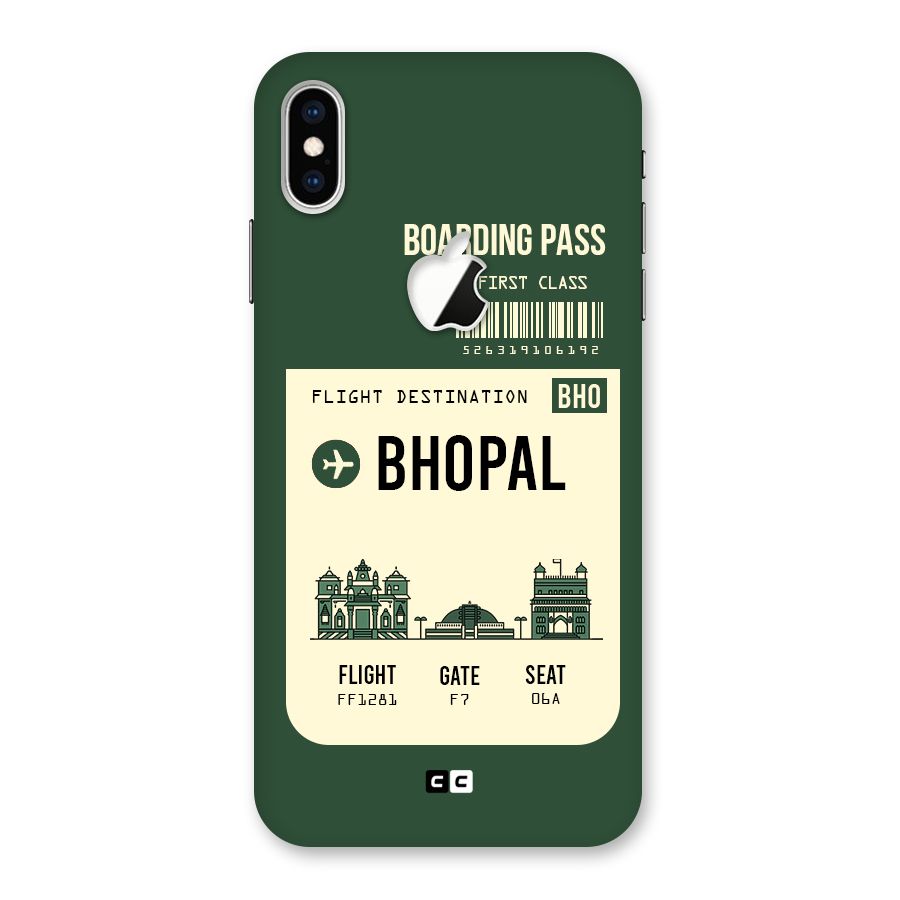 Bhopal Boarding Pass Back Case for iPhone XS Max Apple Cut
