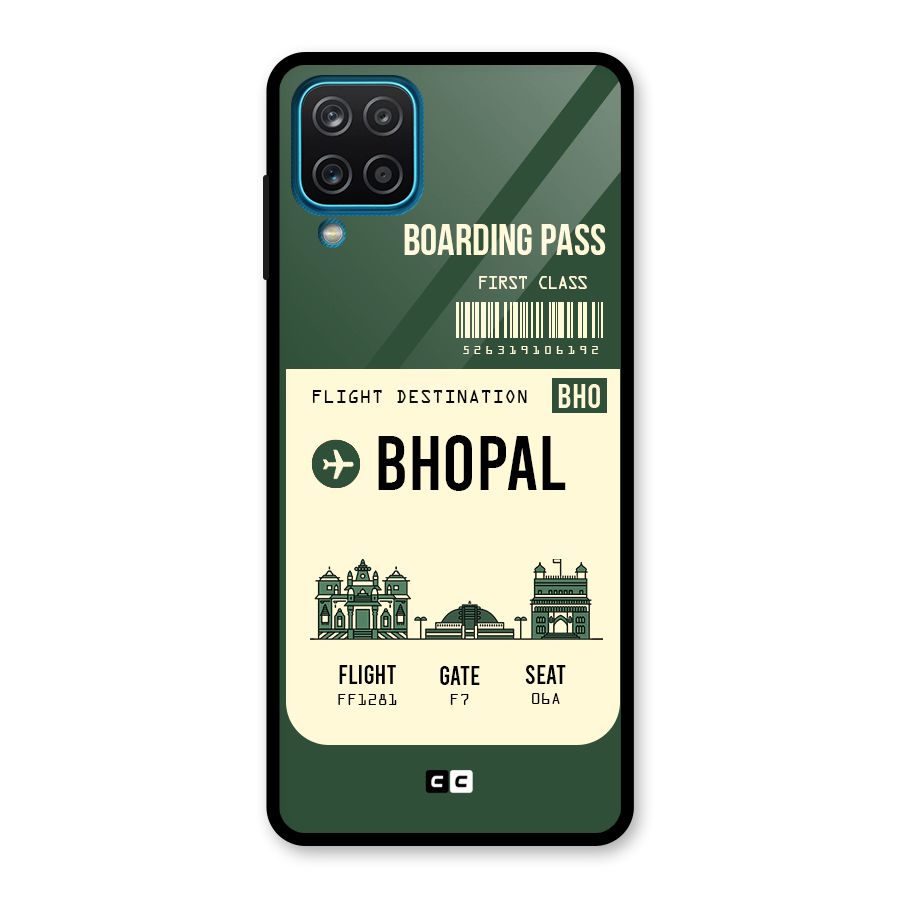 Bhopal Boarding Pass Glass Back Case for Galaxy A12