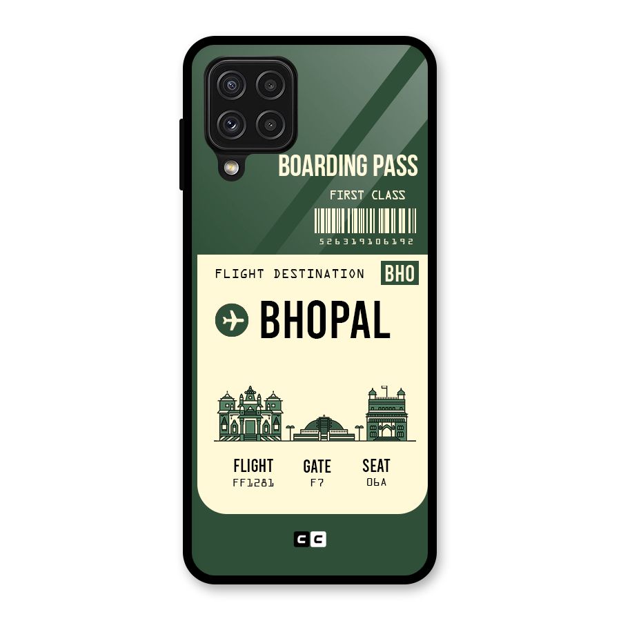 Bhopal Boarding Pass Glass Back Case for Galaxy A22 4G