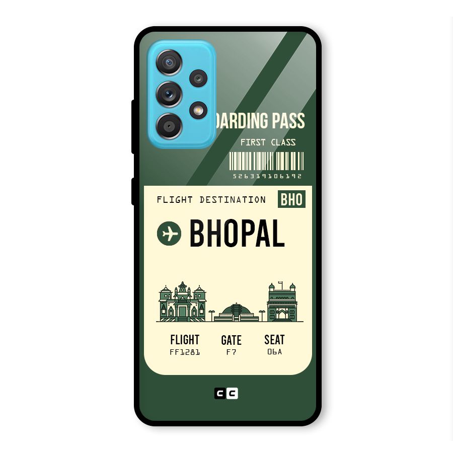 Bhopal Boarding Pass Glass Back Case for Galaxy A52