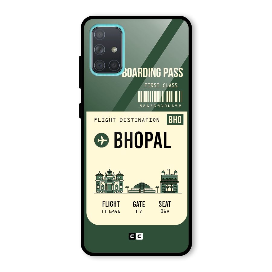 Bhopal Boarding Pass Glass Back Case for Galaxy A71
