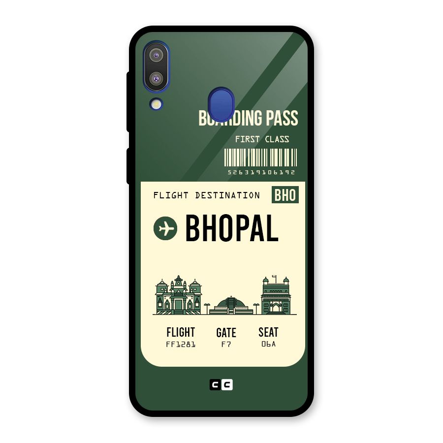 Bhopal Boarding Pass Glass Back Case for Galaxy M20