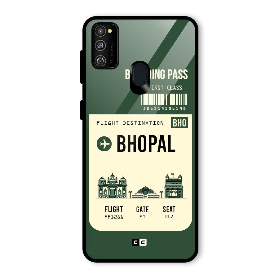 Bhopal Boarding Pass Glass Back Case for Galaxy M21