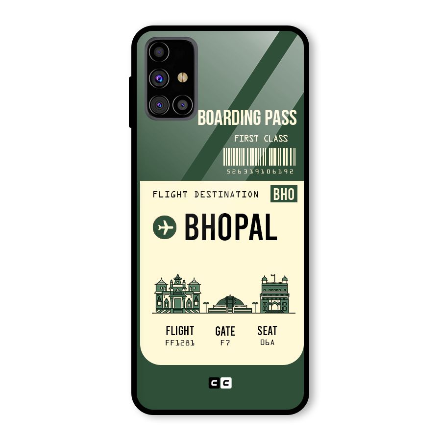Bhopal Boarding Pass Glass Back Case for Galaxy M31s