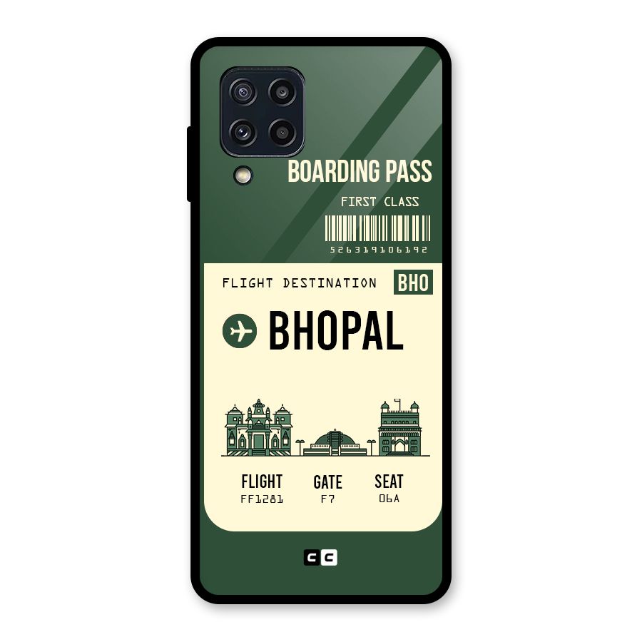 Bhopal Boarding Pass Glass Back Case for Galaxy M32