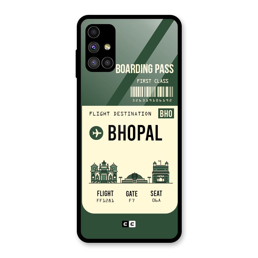 Bhopal Boarding Pass Glass Back Case for Galaxy M51