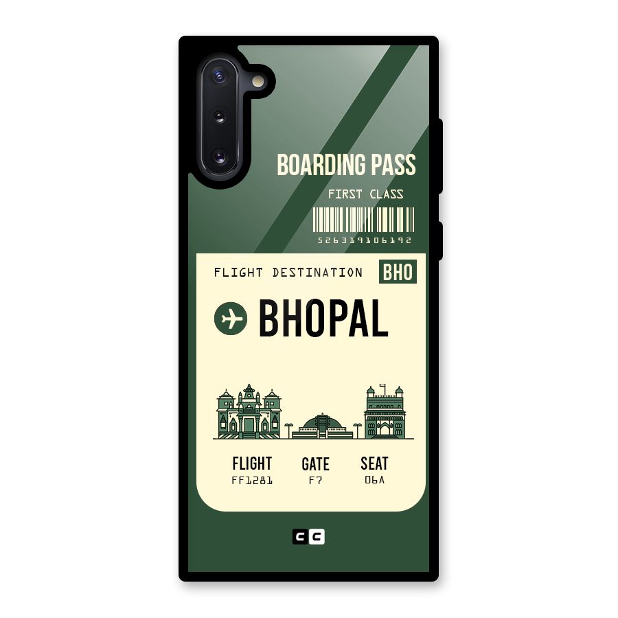 Bhopal Boarding Pass Glass Back Case for Galaxy Note 10