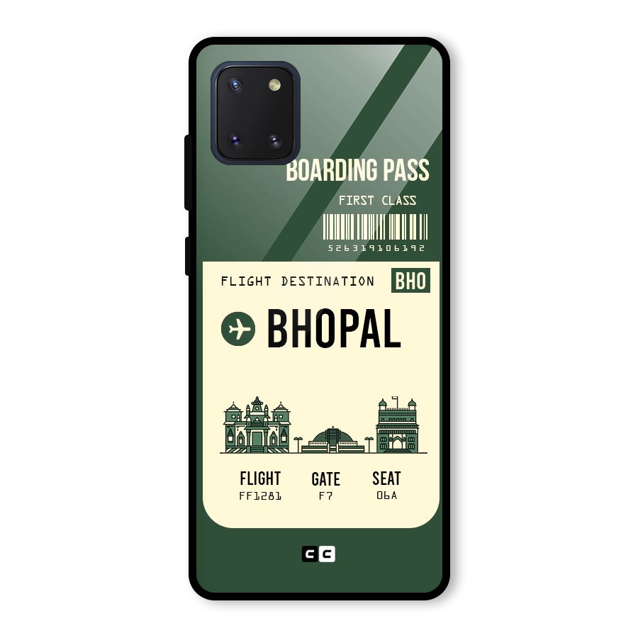 Bhopal Boarding Pass Glass Back Case for Galaxy Note 10 Lite