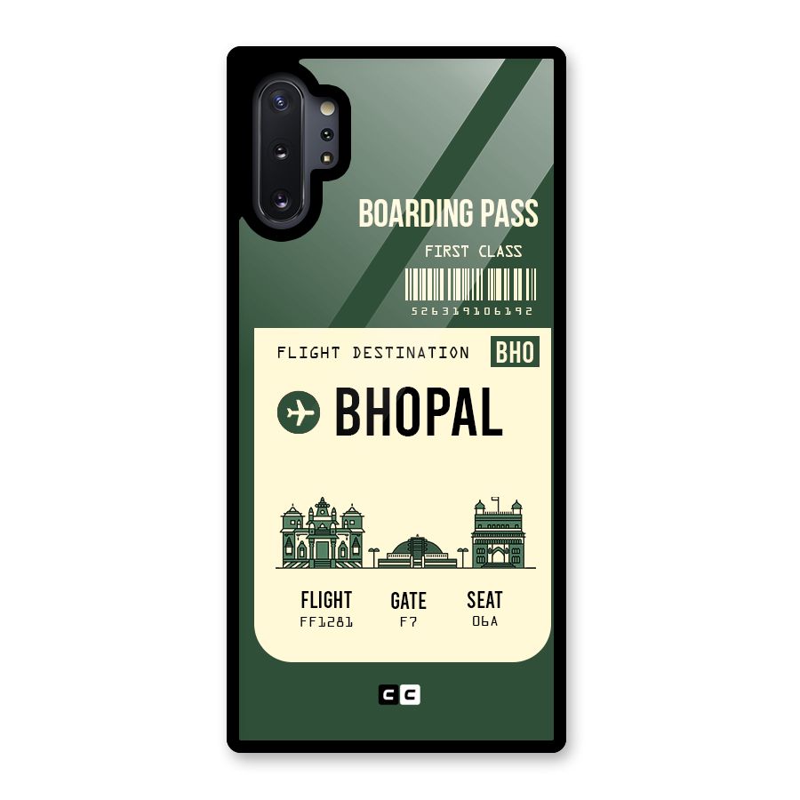 Bhopal Boarding Pass Glass Back Case for Galaxy Note 10 Plus