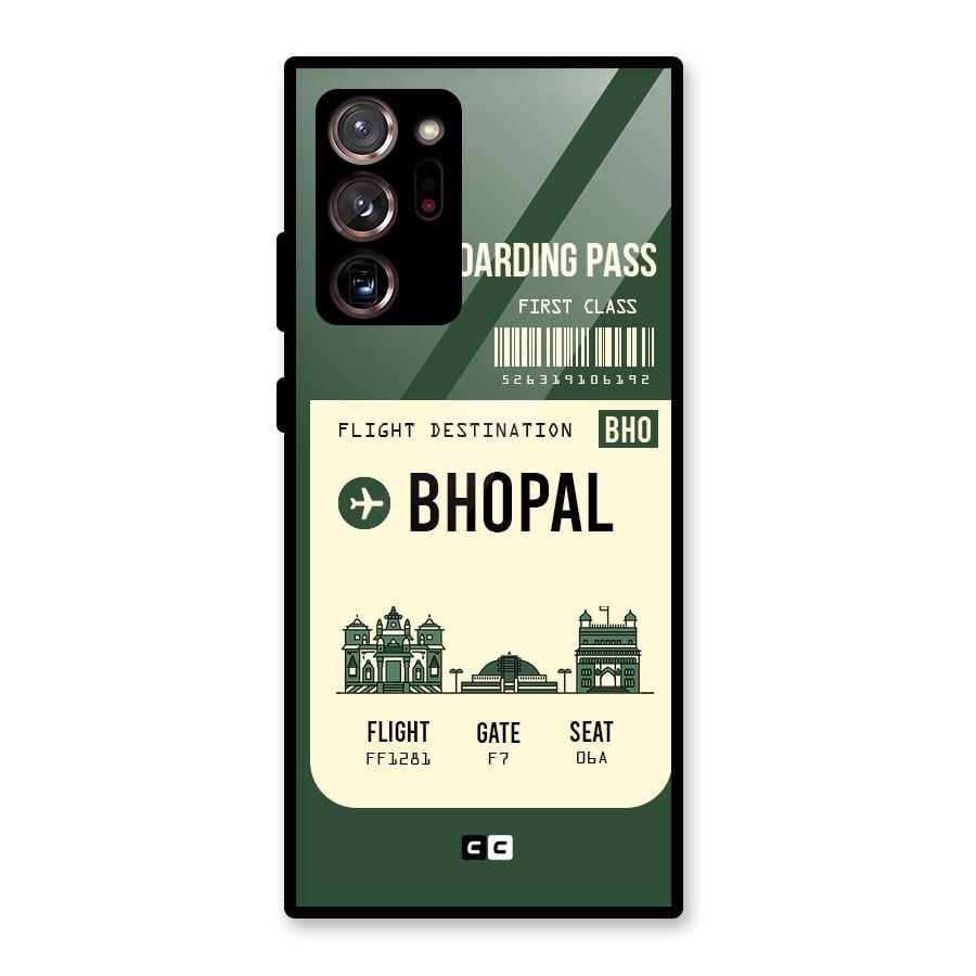 Bhopal Boarding Pass Glass Back Case for Galaxy Note 20 Ultra