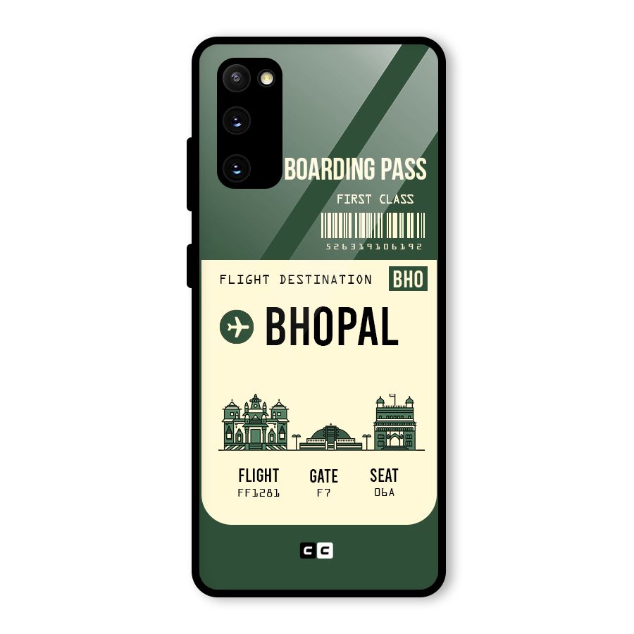 Bhopal Boarding Pass Glass Back Case for Galaxy S20 FE