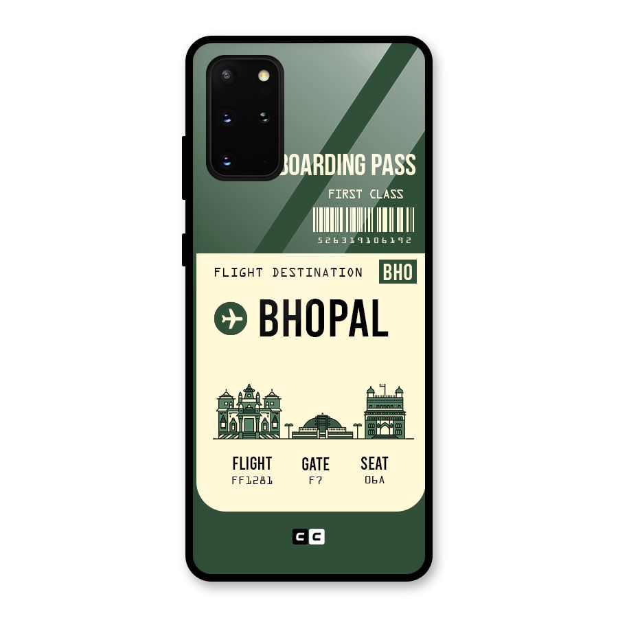 Bhopal Boarding Pass Glass Back Case for Galaxy S20 Plus