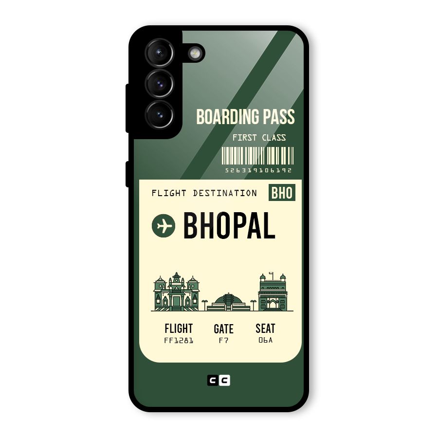 Bhopal Boarding Pass Glass Back Case for Galaxy S21 Plus