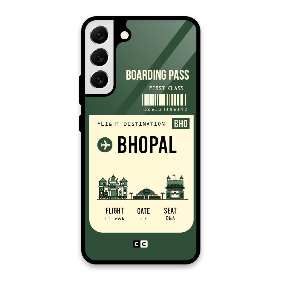 Bhopal Boarding Pass Glass Back Case for Galaxy S22 Plus 5G