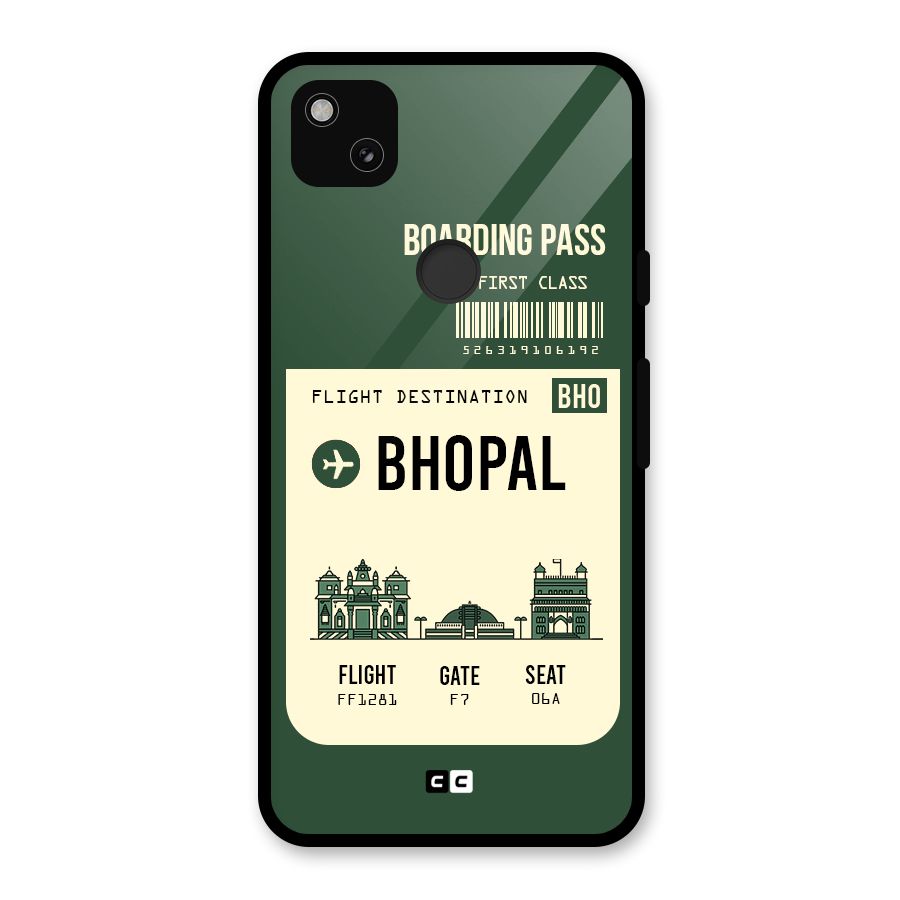 Bhopal Boarding Pass Glass Back Case for Google Pixel 4a
