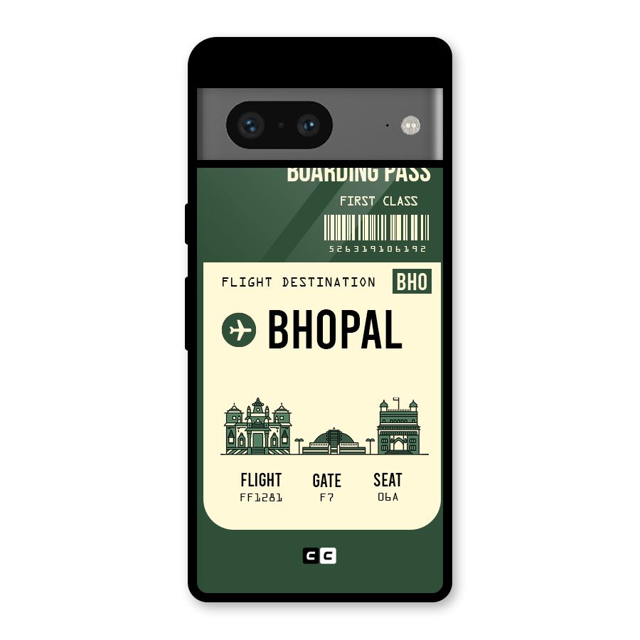 Bhopal Boarding Pass Glass Back Case for Google Pixel 7