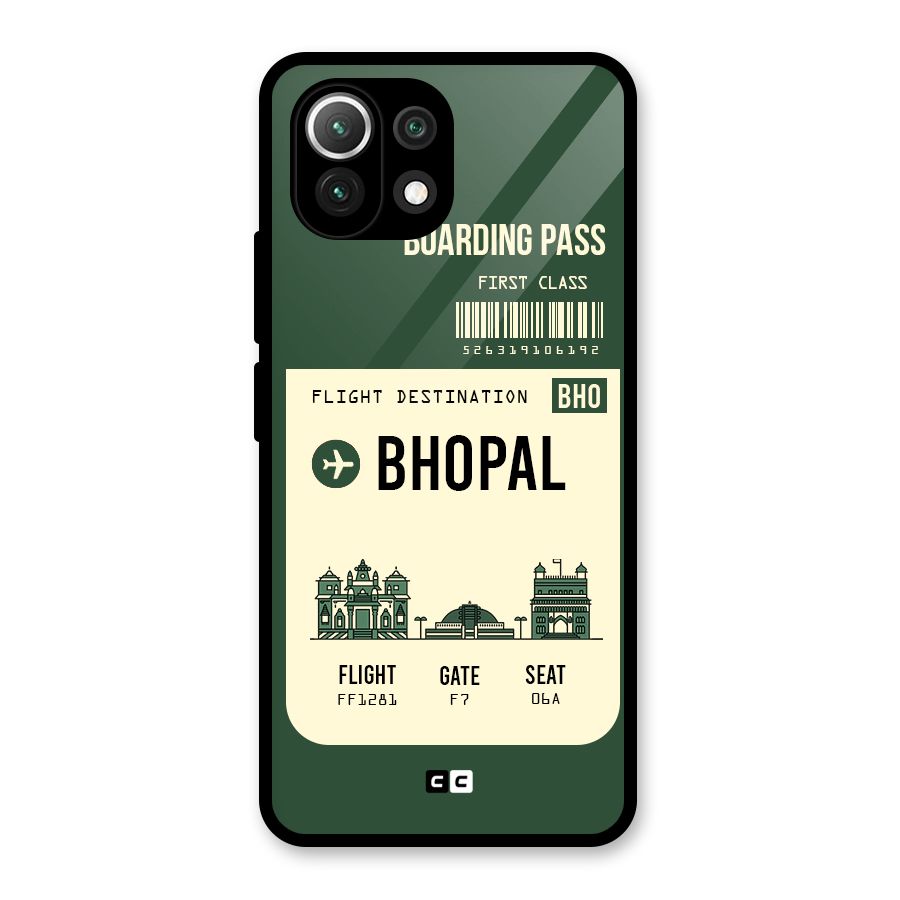 Bhopal Boarding Pass Glass Back Case for Mi 11 Lite NE 5G