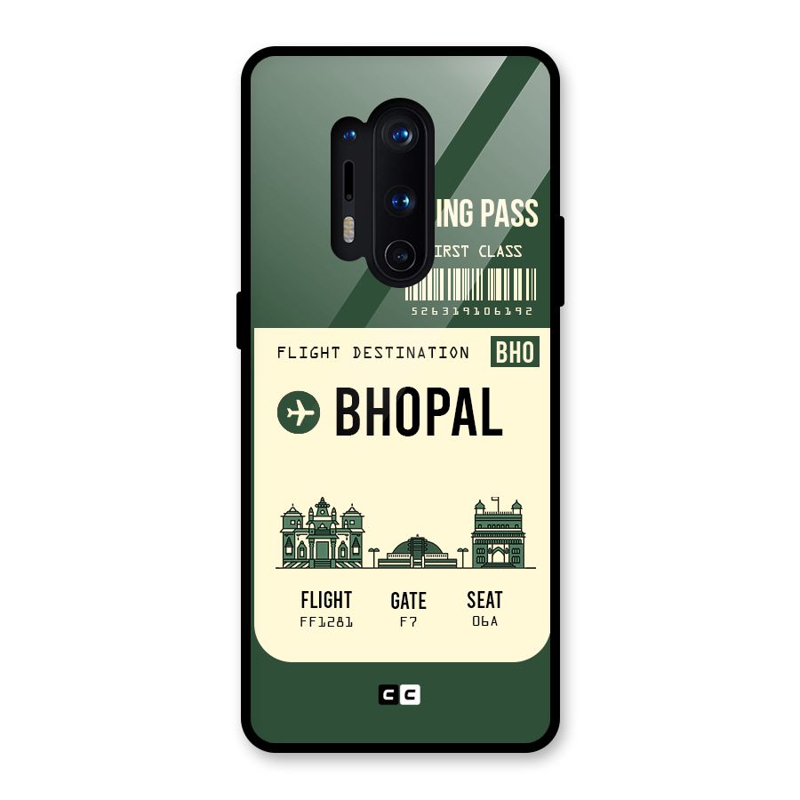 Bhopal Boarding Pass Glass Back Case for OnePlus 8 Pro