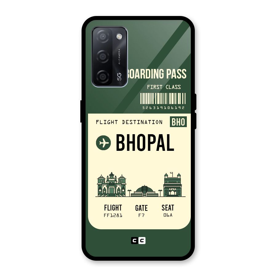 Bhopal Boarding Pass Glass Back Case for Oppo A53s 5G