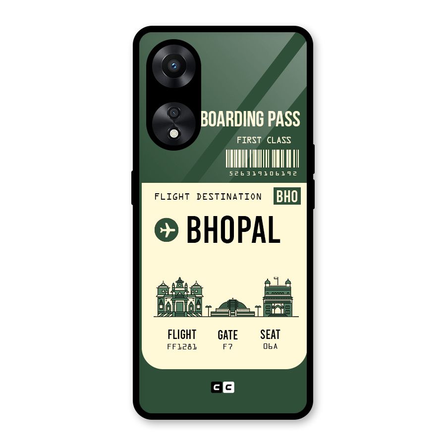 Bhopal Boarding Pass Glass Back Case for Oppo A78