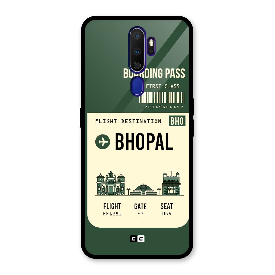 Bhopal Boarding Pass Glass Back Case for Oppo A9 (2020)