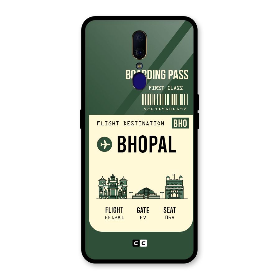 Bhopal Boarding Pass Glass Back Case for Oppo F11