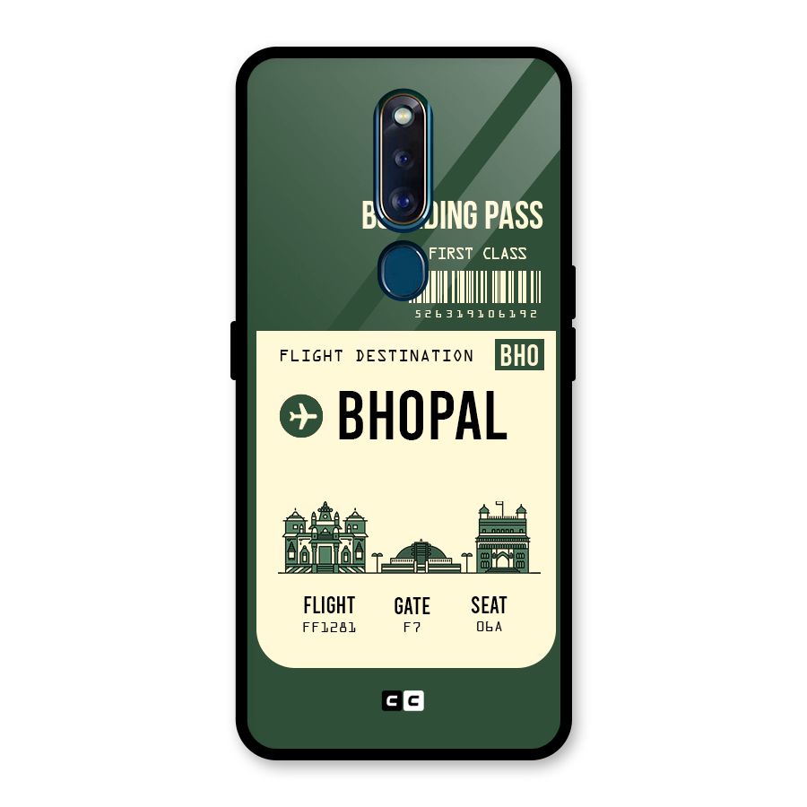 Bhopal Boarding Pass Glass Back Case for Oppo F11 Pro