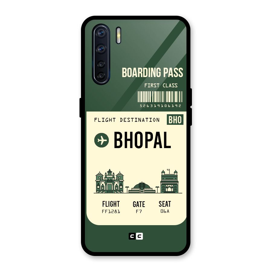 Bhopal Boarding Pass Glass Back Case for Oppo F15