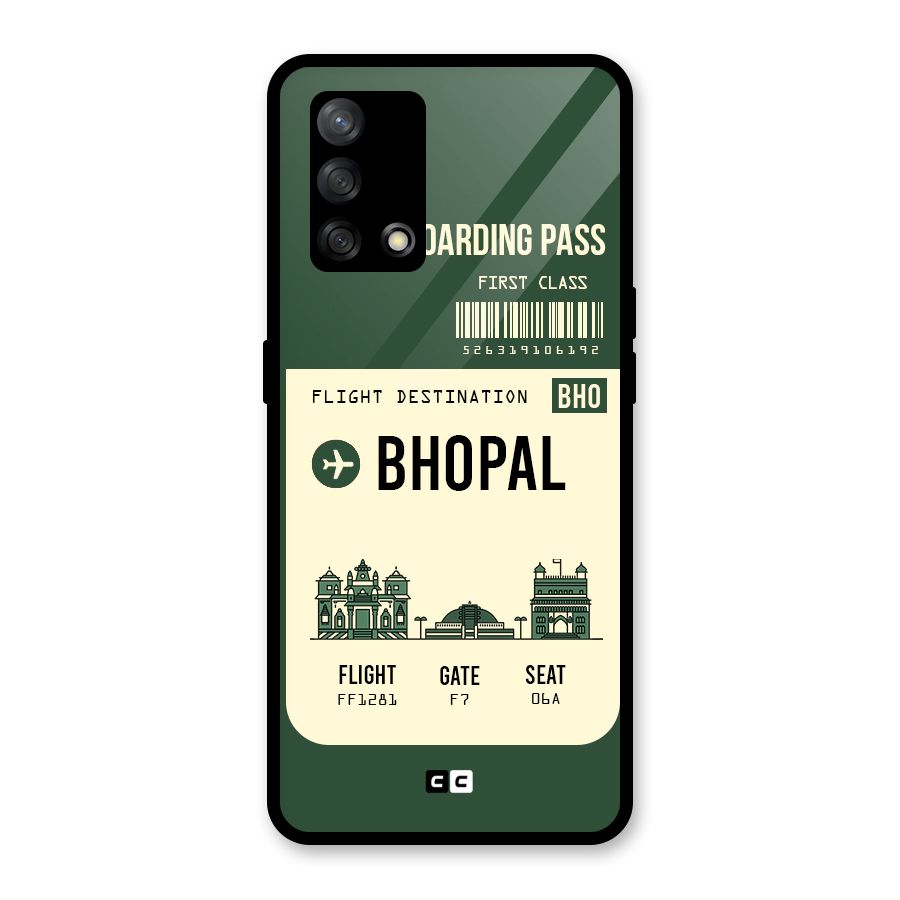 Bhopal Boarding Pass Glass Back Case for Oppo F19