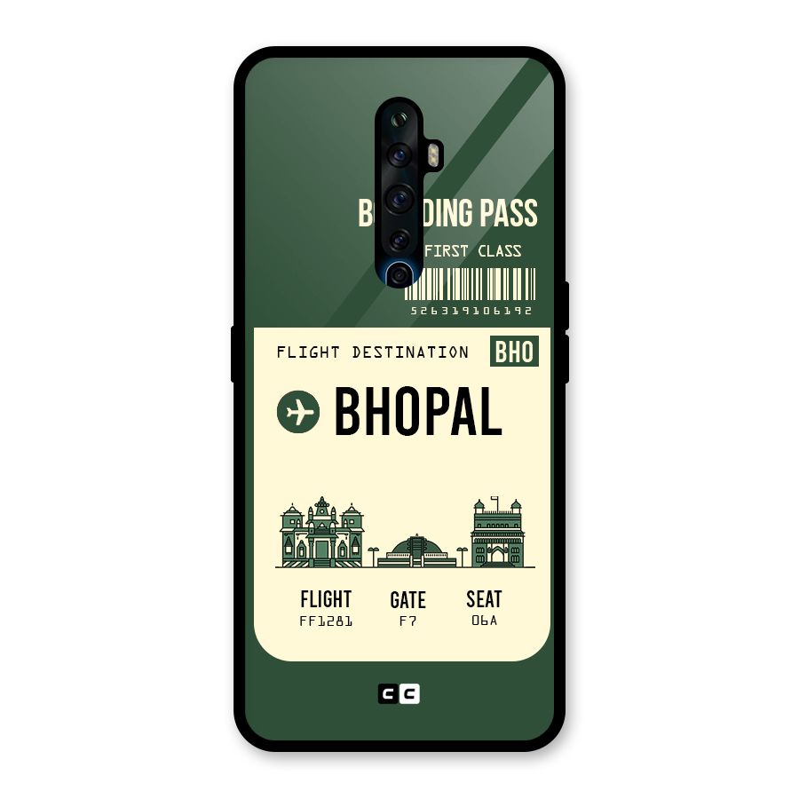 Bhopal Boarding Pass Glass Back Case for Oppo Reno2 F