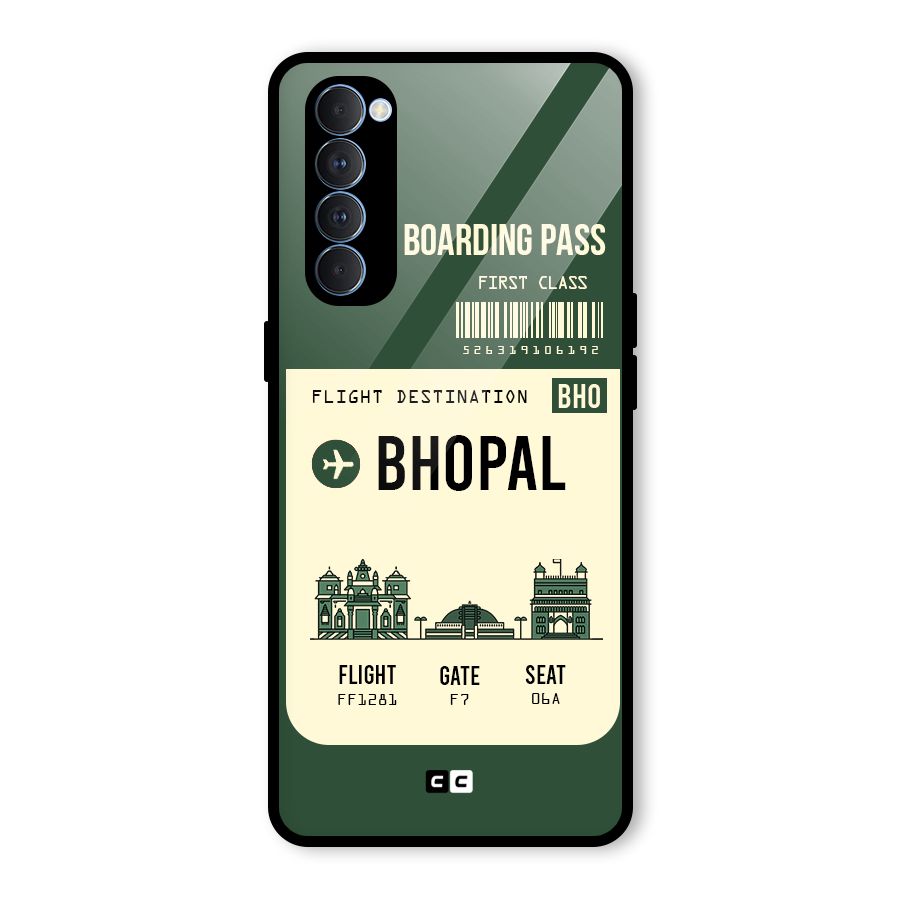 Bhopal Boarding Pass Glass Back Case for Oppo Reno4 Pro