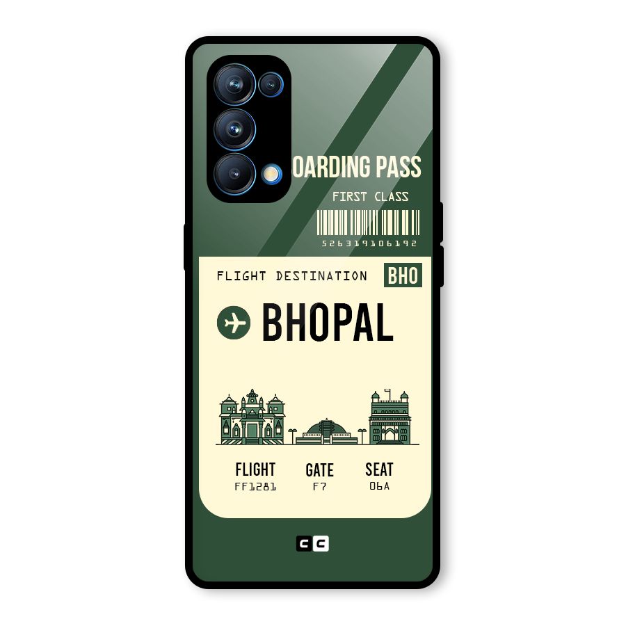Bhopal Boarding Pass Glass Back Case for Oppo Reno5 Pro 5G