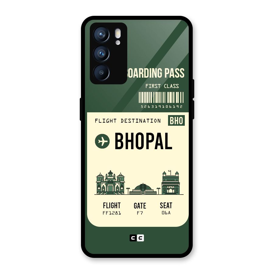 Bhopal Boarding Pass Glass Back Case for Oppo Reno6 5G