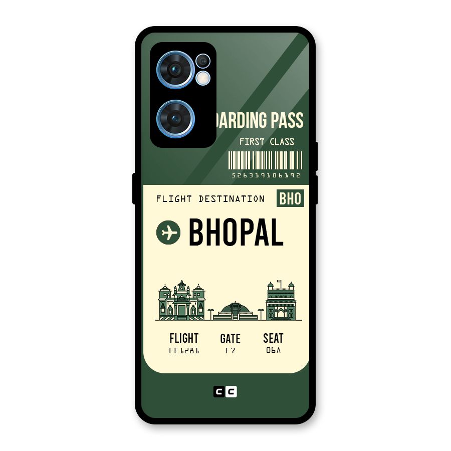 Bhopal Boarding Pass Glass Back Case for Oppo Reno7 5G